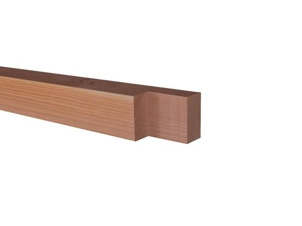 Douglas Tussenpaal 14 x 14 cm (140 x 140 mm) Geschaafd met Inkeping - Lengte 245 cm - Afbeelding 1